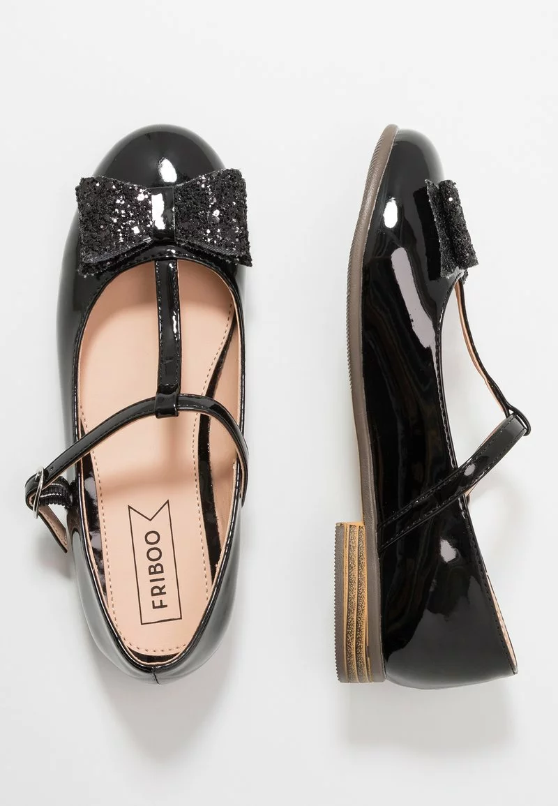 Friboo Riemchenballerina - Black, Kinder