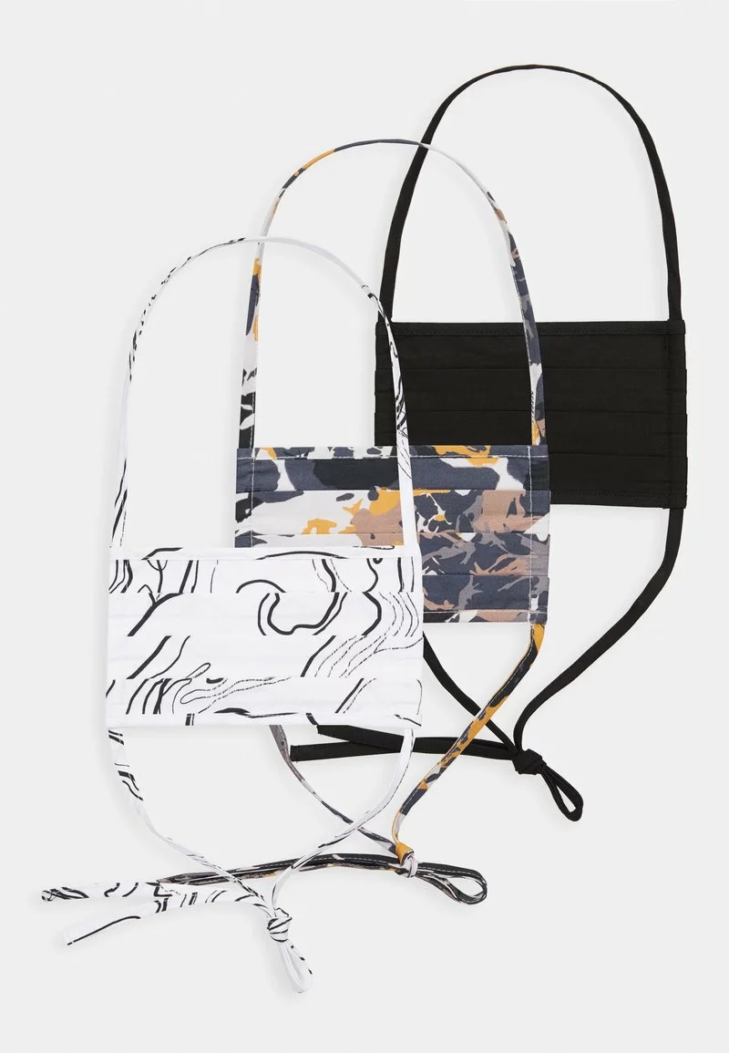 Friboo 3 PACK - Stoffmaske - Off-white/multi/black, Unisex