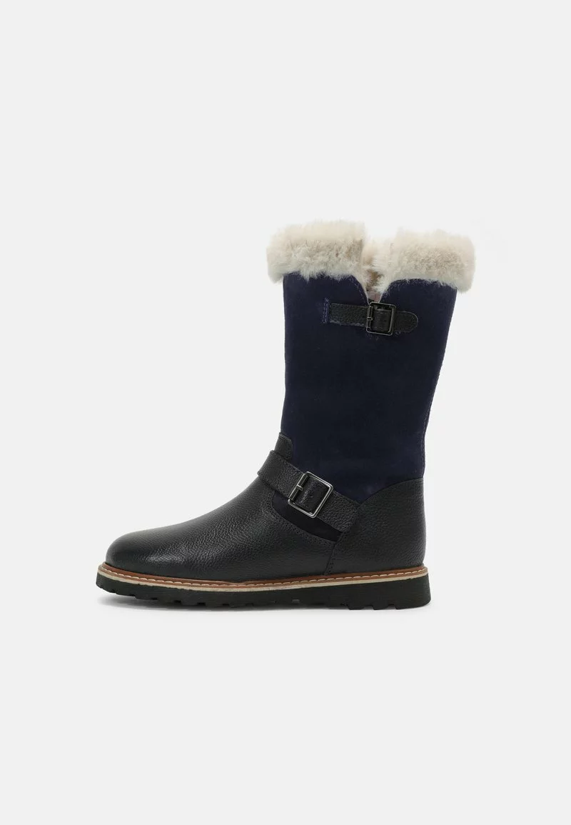 Friboo LEATHER - Snowboot/Winterstiefel - Dark Blue, Kinder