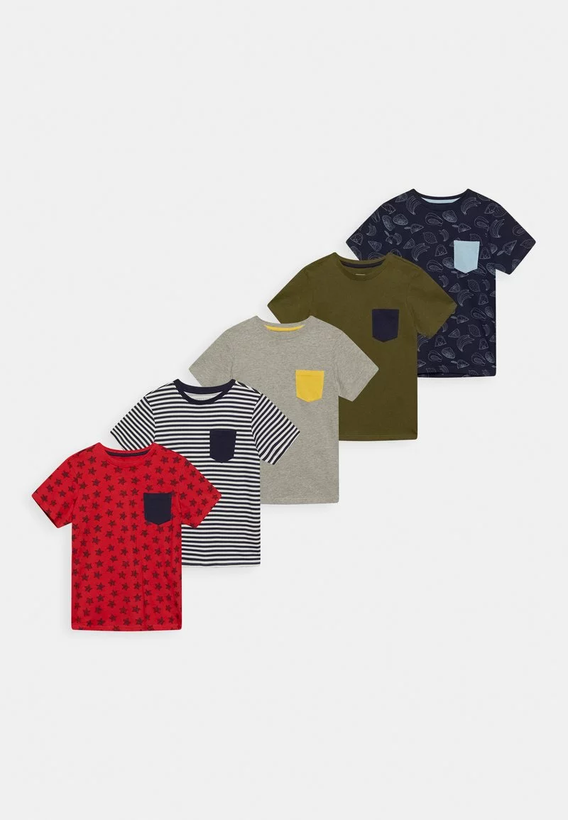 Friboo 5 PACK POCKET TEE - T-Shirt Print - Multi-coloured / Blue /khaki, Kinder