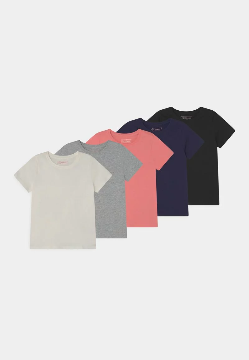 Friboo BASIC GIRLS 5 PACK - T-Shirt Basic - Multi-coloured, Kinder